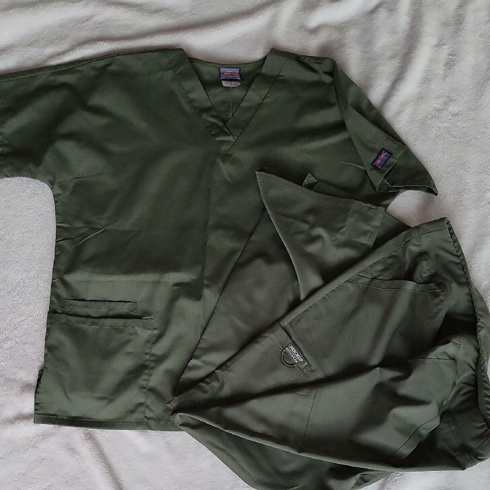 Cherokee Olive Green Scrub Set